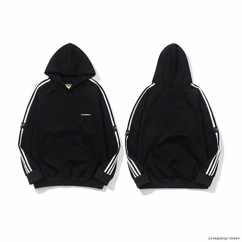 Adidas classic three - stripe black sweatshirt