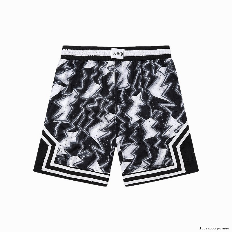 AJ Lightning series black and white shorts