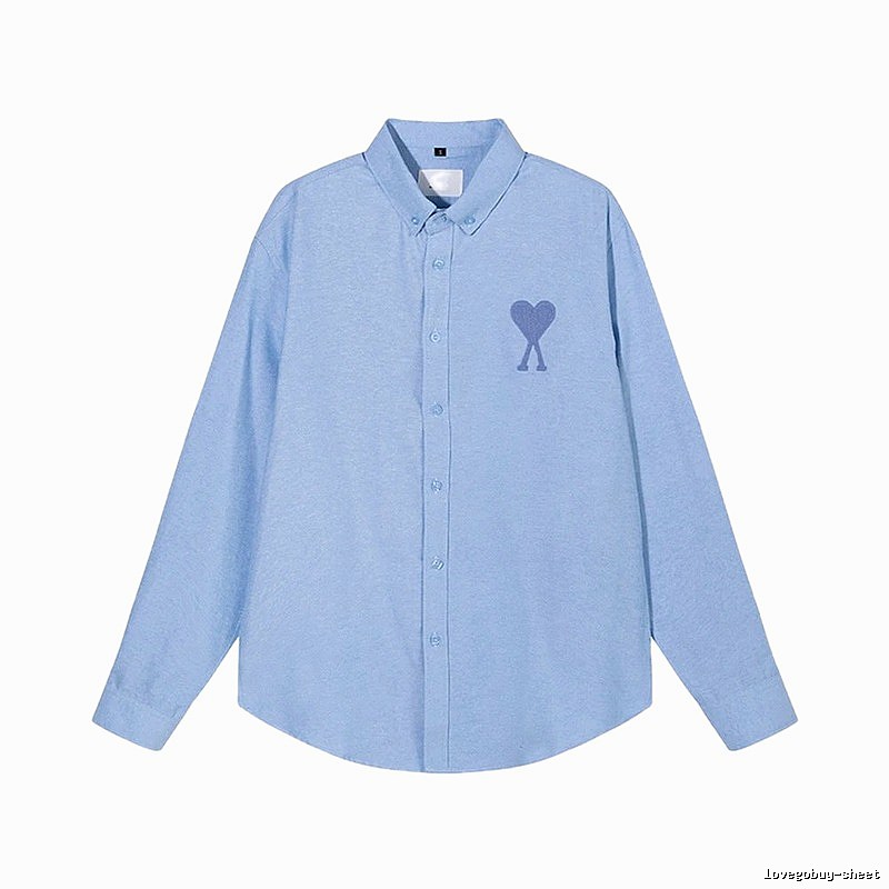 AMI Love Simple Style Blue Shirt