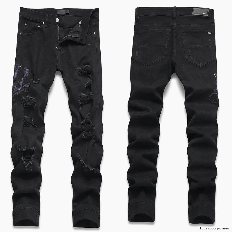 AMIRI Ripped Trendy Black Pants