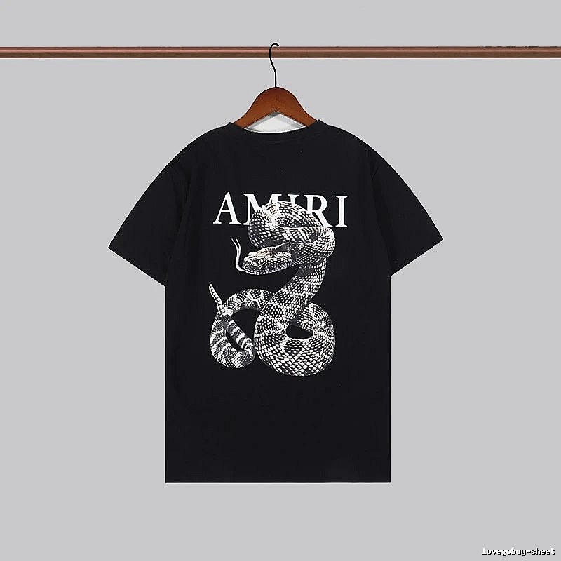 Amiri Statement Graphic T-shirt White Blue Amiri for Easy Pairing