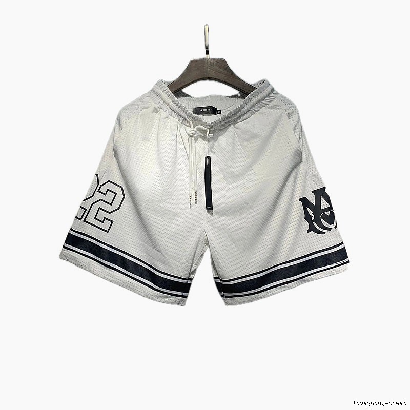 AMIRI Street Style White Mesh Athletic Shorts