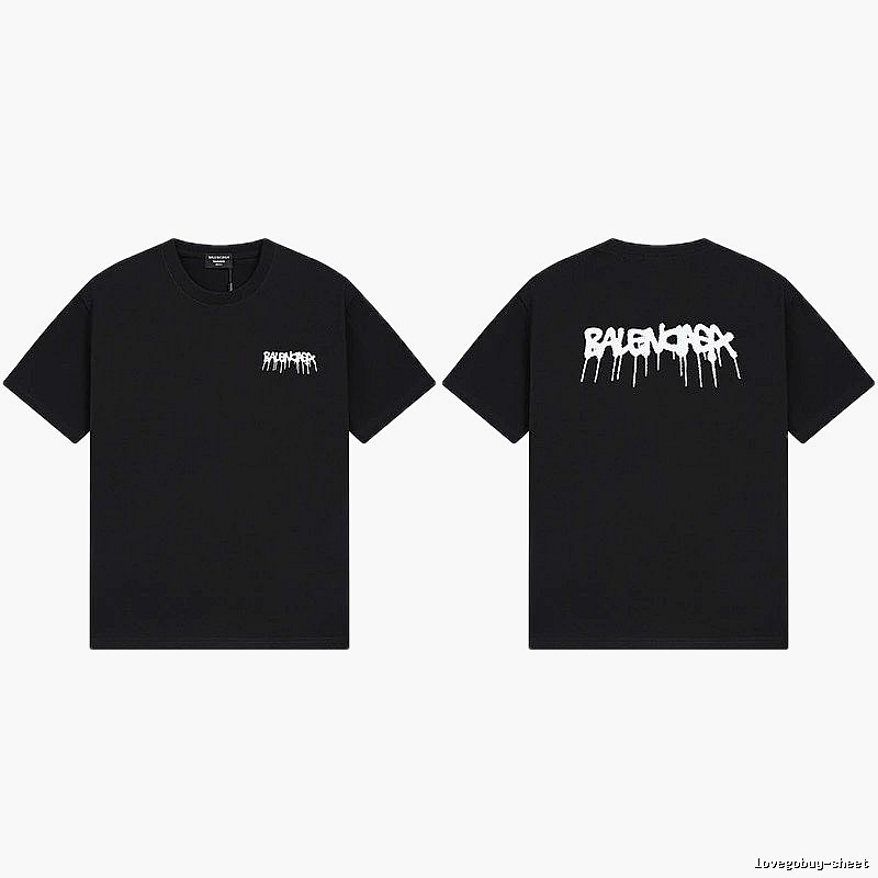 Balenciaga street-style black T-shirt
