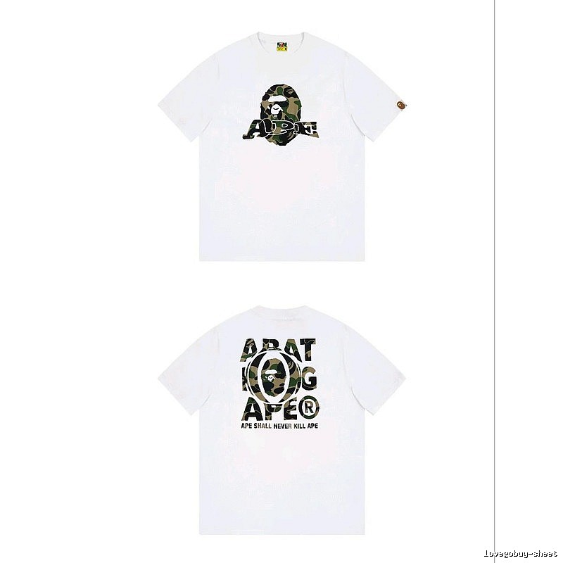 Bape Ape Head Camouflage Style White T-shirt