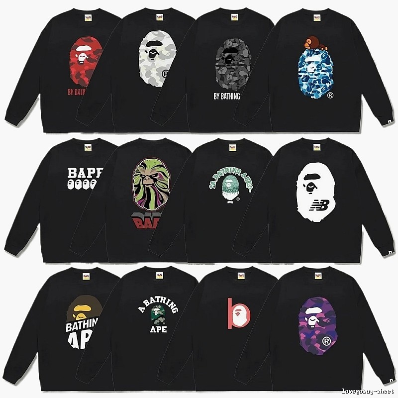 Bape Ape Head Trendy and Cool Black Sweatshirt