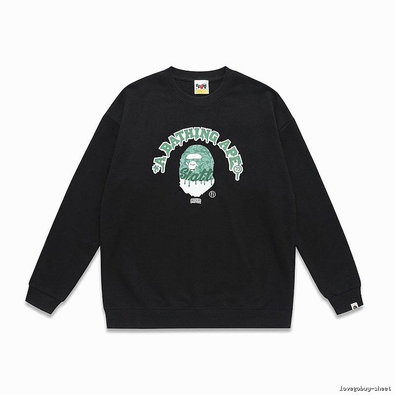 Bape Ape Head Trendy Cool Black Sweatshirt