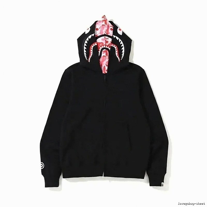 Bape Shark Series Black Streetwear Hoodie