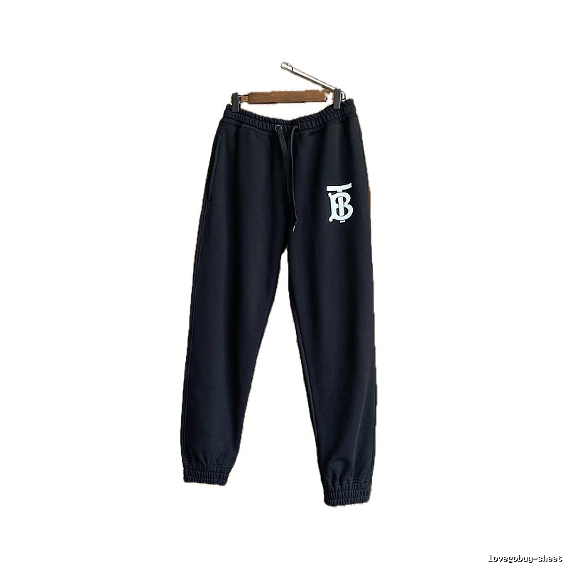 Burberry letter - printed casual black pants