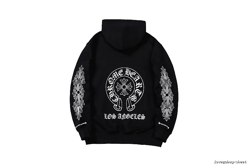 Chrome Hearts 2088-26 Black Cross Graphic Hoodie Streetwear Look