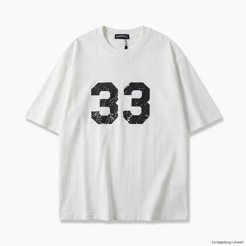 Chrome Hearts American-style digital wind white T-shirt