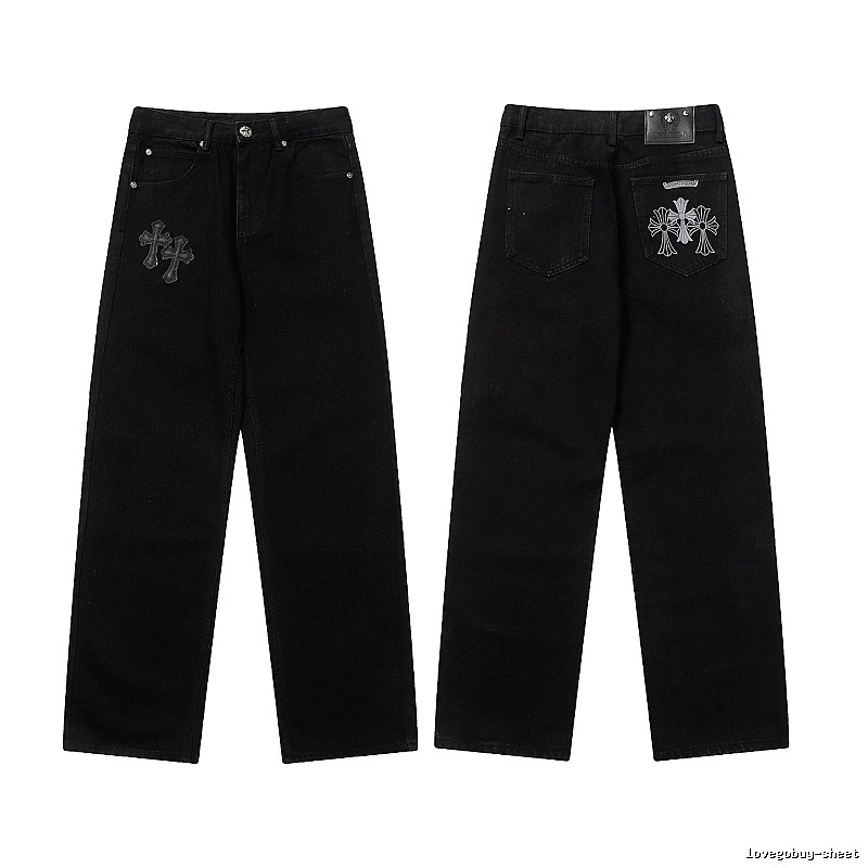 Chrome Hearts Classic Graphic jeans Light Denim Jeans with Travel-Friendly Style