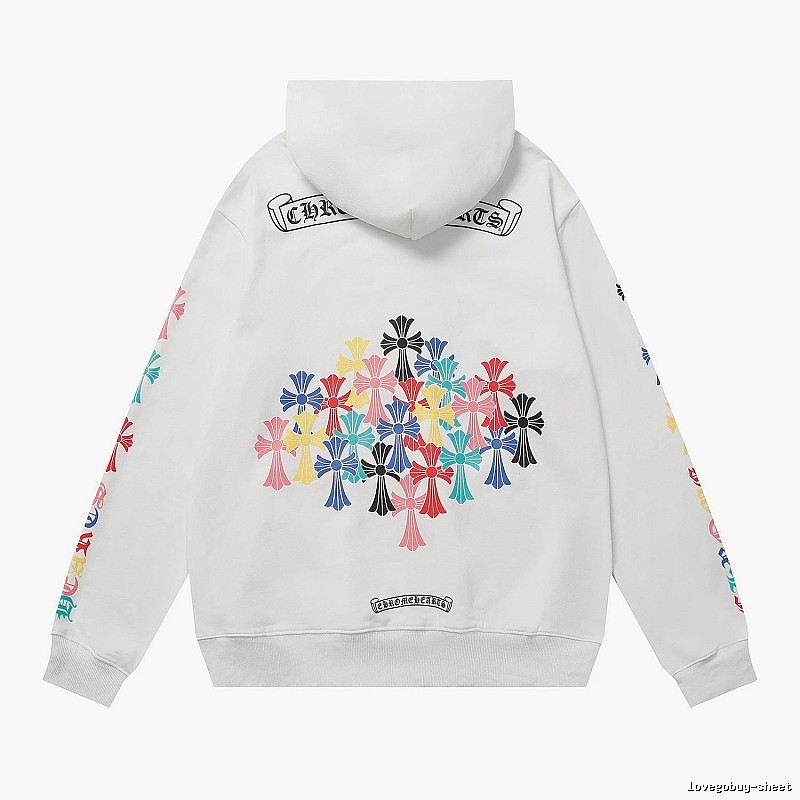 Chrome Hearts Relaxed Cross graphic hoodie Black Blue Cross with Versatile Design