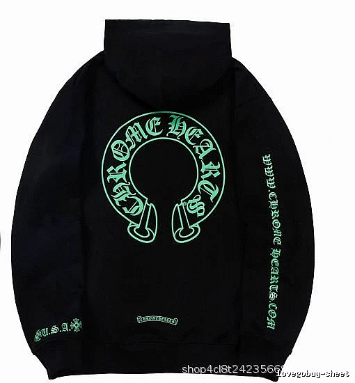 Chrome Hearts Statement Cross graphic hoodie Black Blue Cross for Easy Pairing