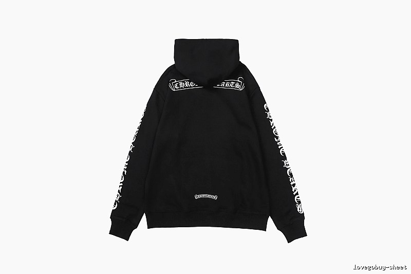 Chrome Hearts Statement Cross graphic hoodie Black Blue Cross for Outdoor Plans