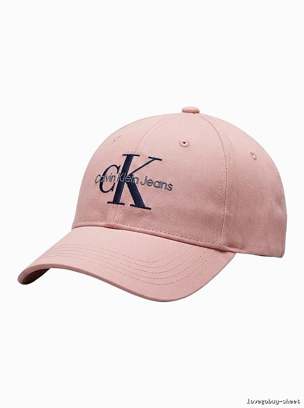 CK minimalist style pink baseball cap