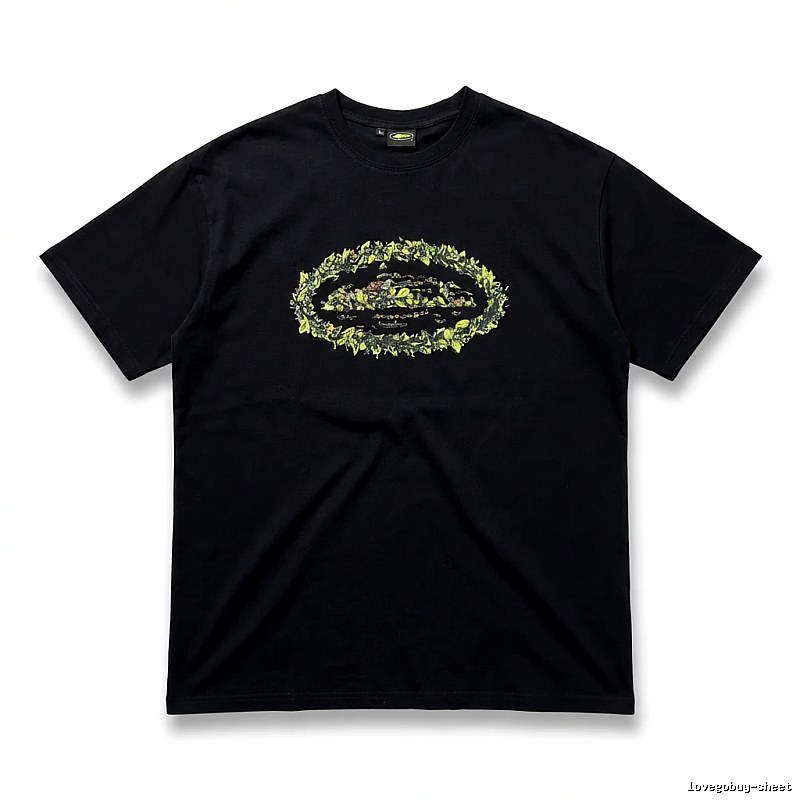 Corteiz Printed Trendy Black T-shirt