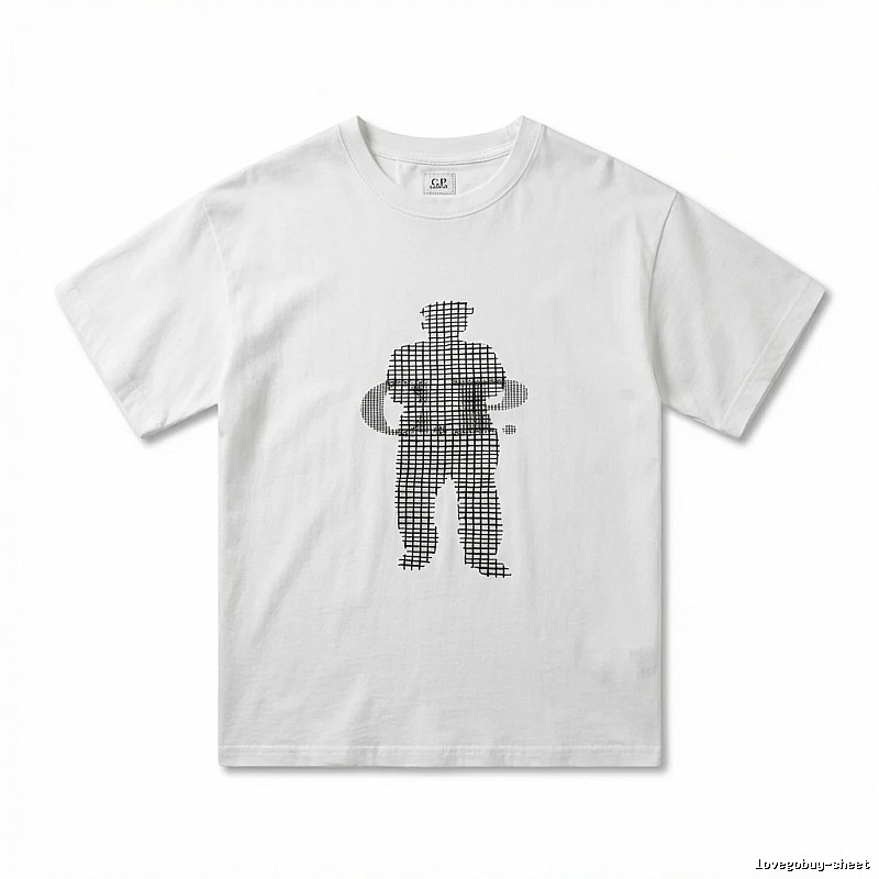 C.P. Grid Wind White T-shirt