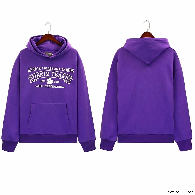 DENIM TEARS retro purple sweatshirt