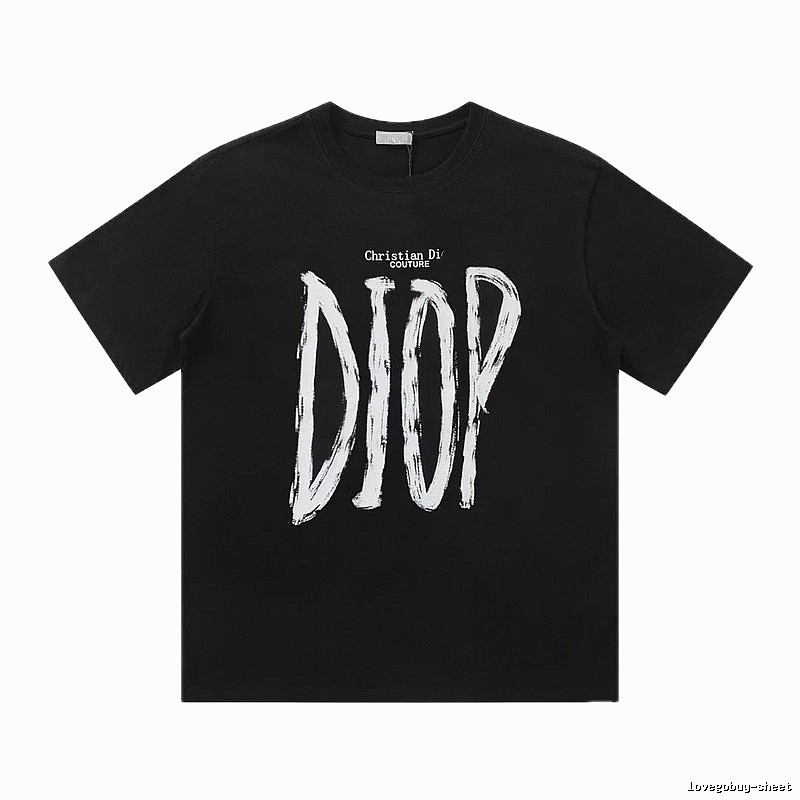 Dior Couture Graffiti Style Black T-Shirt