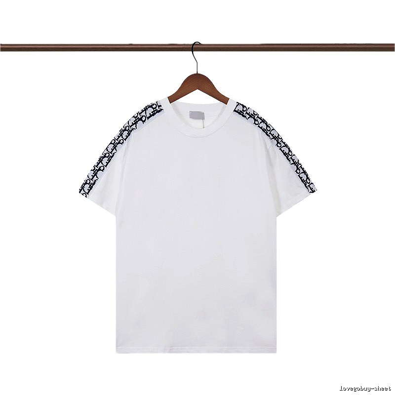 Dior Monogram Logo Tape Casual White T-Shirt