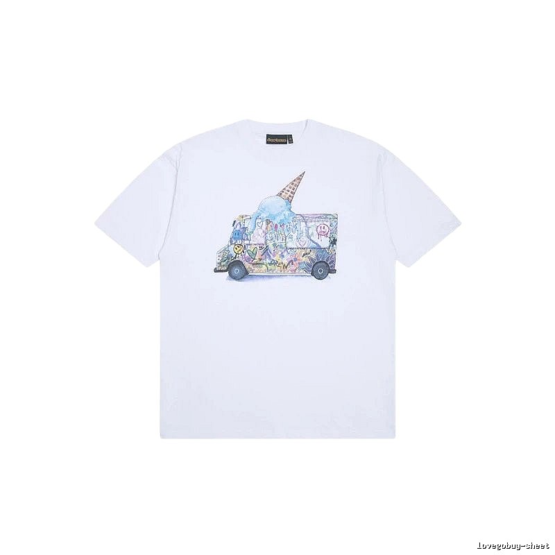 DREW Graffiti Ice Cream Truck Street Style White T-shirt
