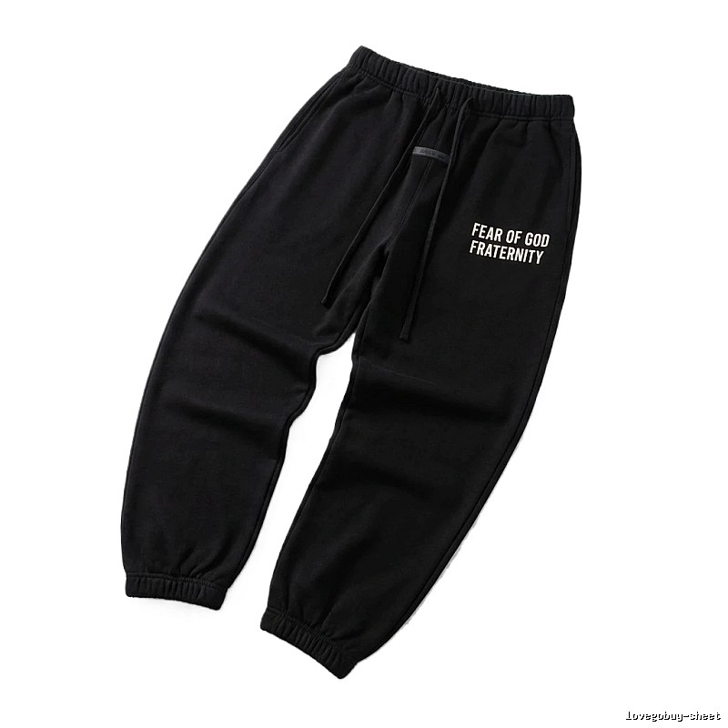 ESSENTIALS minimalist style black sweatpants