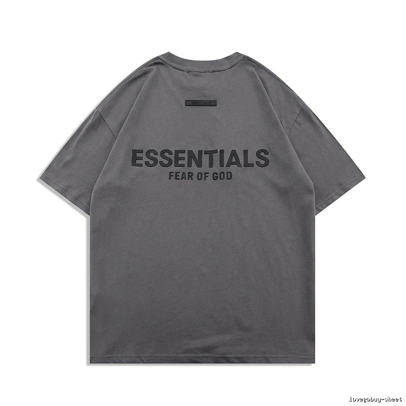 ESSENTIALS Simple Grey Short-sleeve Shirt