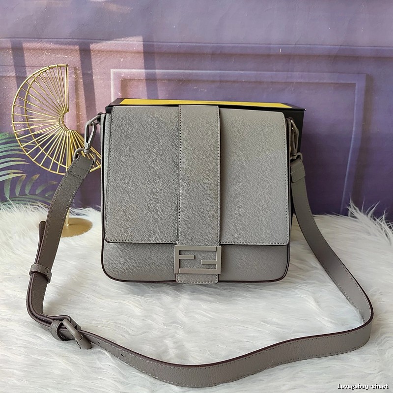 Fendi Messenger Bag with Gray Leather Messenger for Casual Outfits