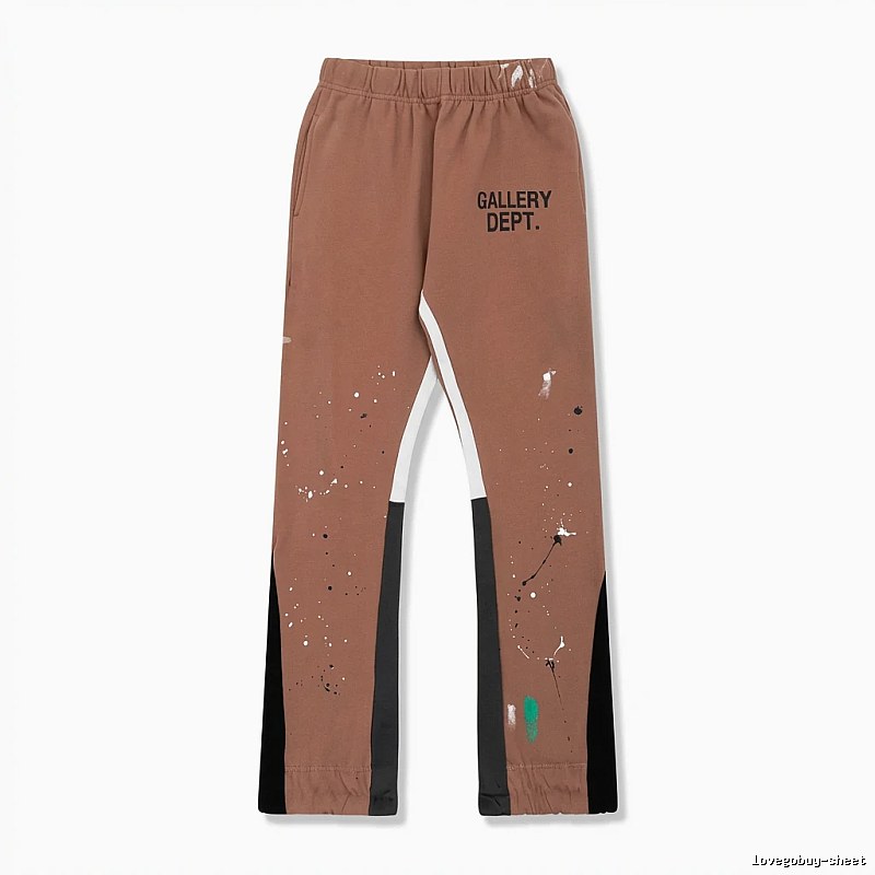 Gallery Dept Graffiti Style Coffee-colored Pants