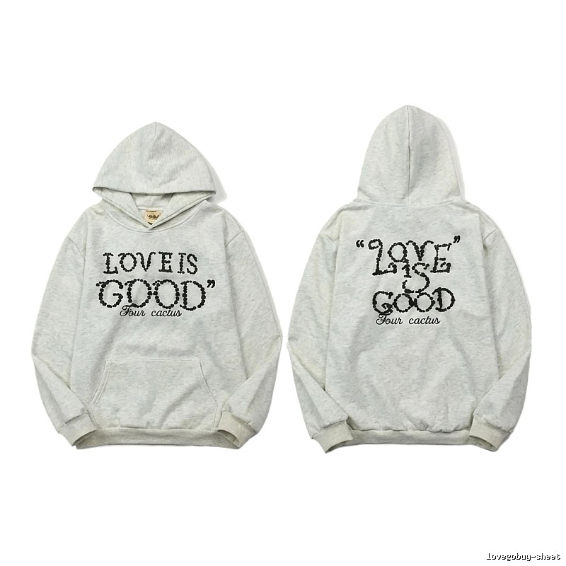 GOODBRAND LOVE Series Trendy and Cool White Hoodie