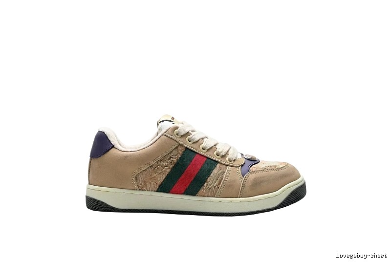 Gucci retro-style beige sports shoes