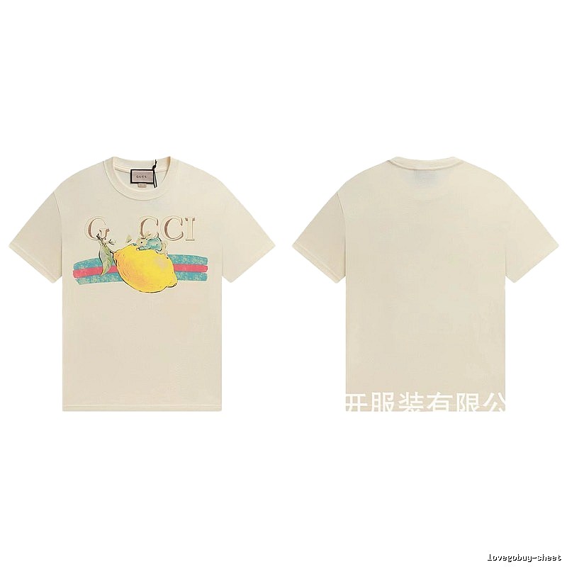 Gucci Vintage-style Off-white Lemon Print T-Shirt