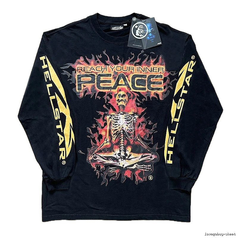 Hellstar Flame Skull Style Black T-shirt