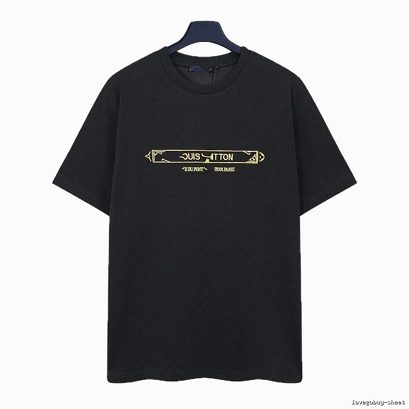 Louis Vuitton Embroidered Trendy-style Black T-Shirt