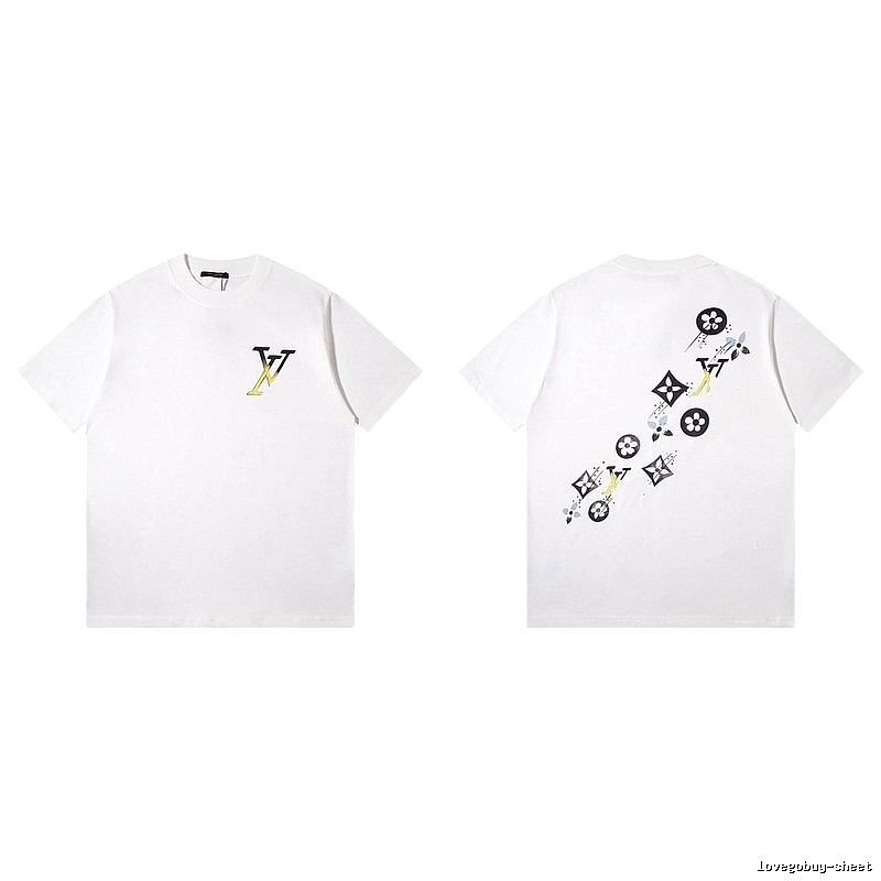 Louis Vuitton Monogram Trendy Style White T-Shirt