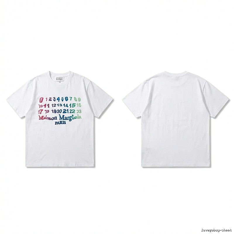 Maison Margiela digital-style white T-shirt
