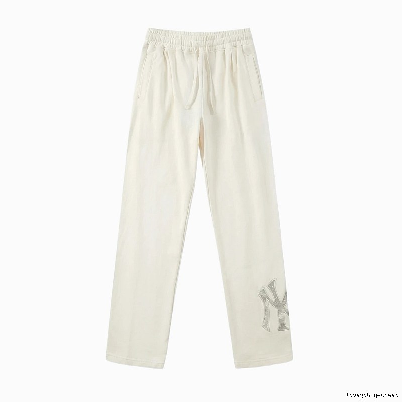 MLB casual style white long trousers