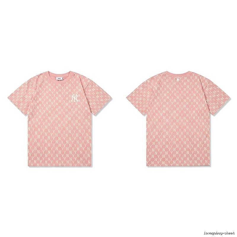 MLB full - print style pink T - shirt