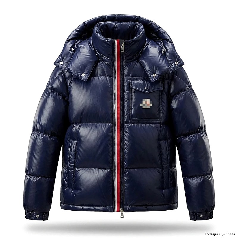 Moncler's classic style fashionable dark blue down jacket