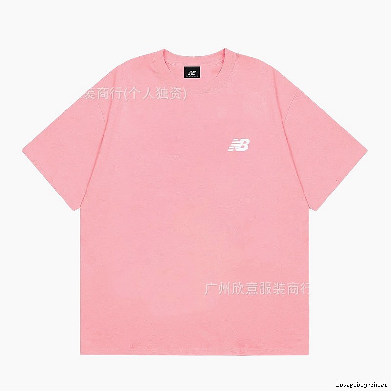 New Balance Minimalist Casual Style Pink Short-sleeve T-shirt
