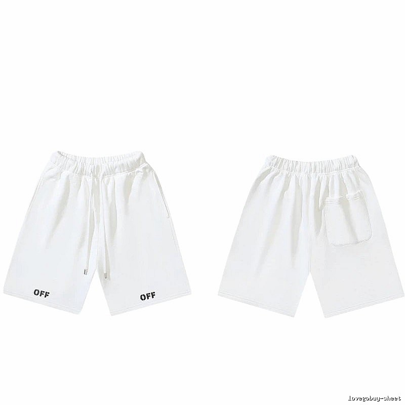 Off-White 017 simple white shorts