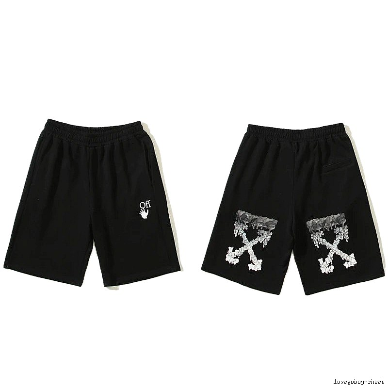 Off-White trendy and cool style black shorts