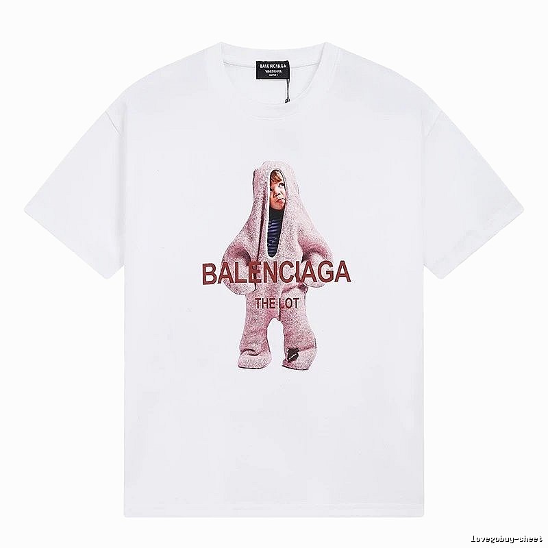 Parisian-style printed white T-shirt