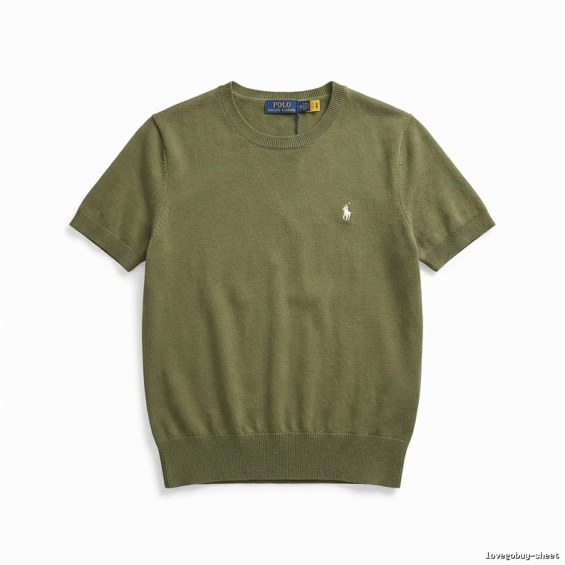 Ralph Lauren Polo Series Simple Style Olive Green Knitwear