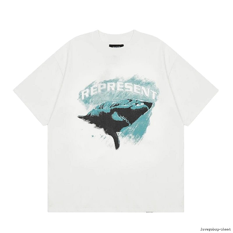 Represent Orca Print Vintage Style White T-Shirt