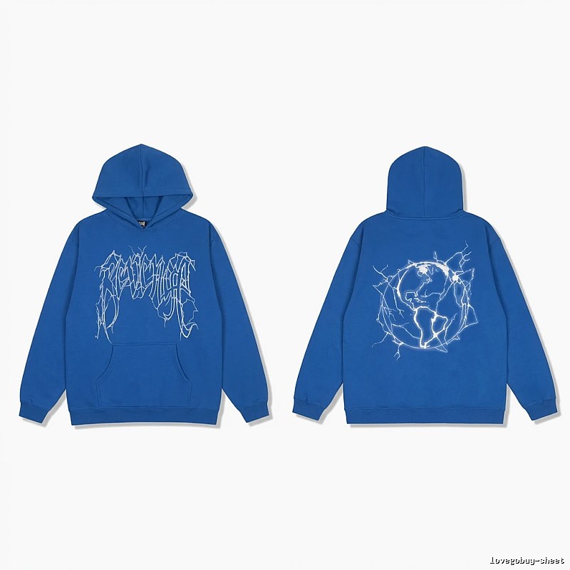 Revenge Lightning Wind Blue Hoodie