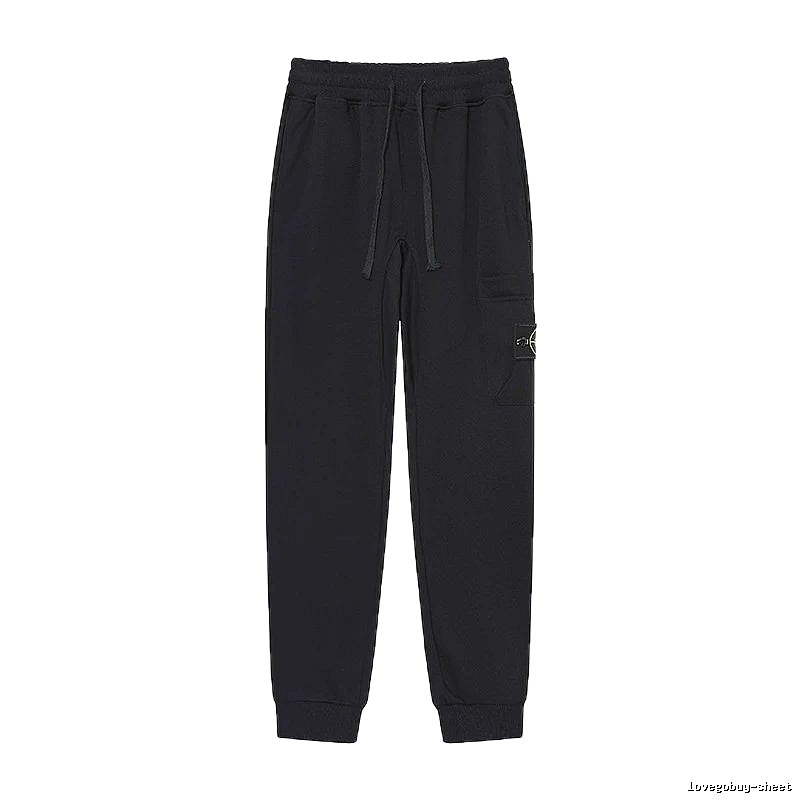 Stone Island Compass Series Street Style Black Sweatpants