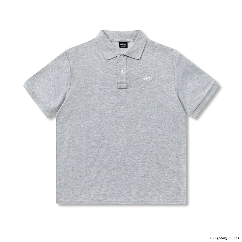 Stussy basic grey Polo shirt