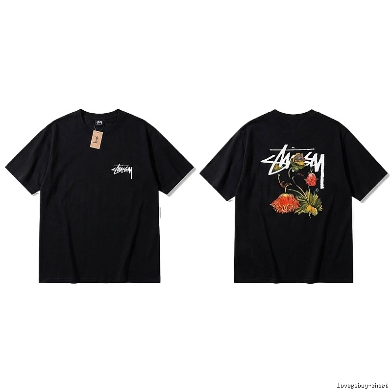 Stussy Floral Style Black T-shirt