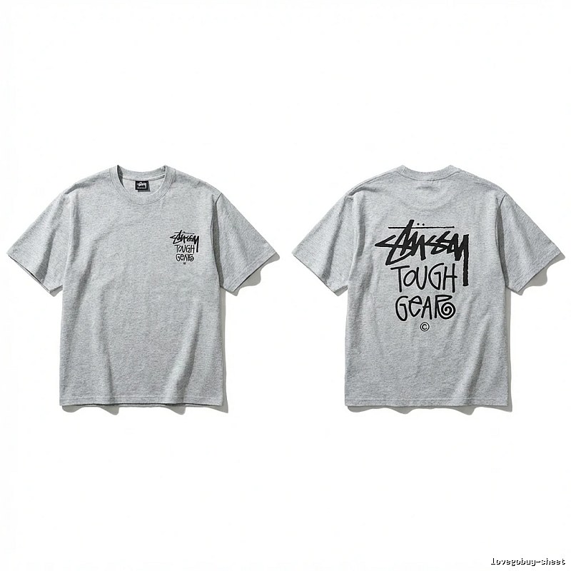 Stussy Tough Gear series grey T-shirt